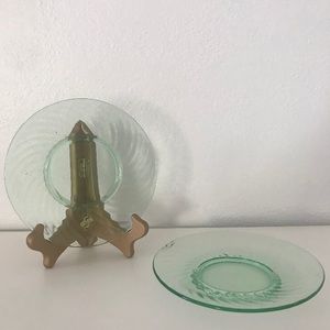 Twisted Optic Green Depression Plates